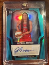 2025 Prizm WNBA GEORGIA AMOORE RC Teal Prizm Auto Aqua #SG-GA 19/35 Mystics