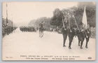 Postcard Paris France July Parade Greek Troops Marching 1910s WW1