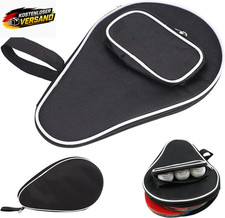 Tischtennis Tasche für 2 Schläger & 3 Bälle wasserdicht langlebig schwarz