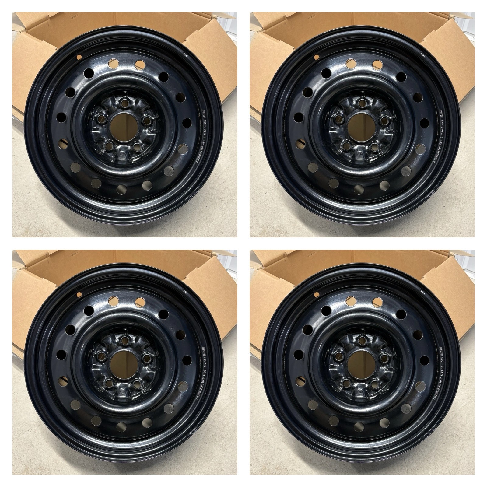 16x6.5 Set of 4 Nissan Altima 2002-2006 Steel BLACK Wheels 16" Rims OEM 62397