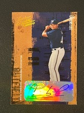 Carlos Lee 2005 Donruss Leather & Lumber Auto /100 Brewers