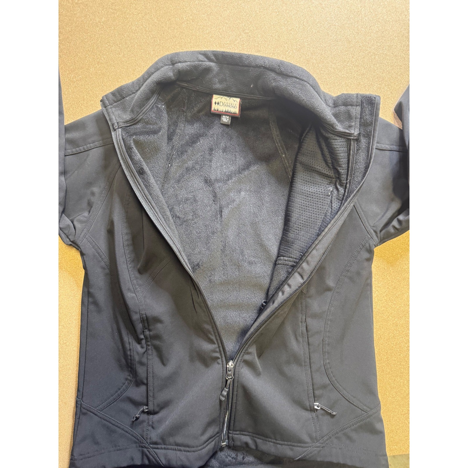 Double Diamond Softshell Jacket Black Fleece Line… - image 6