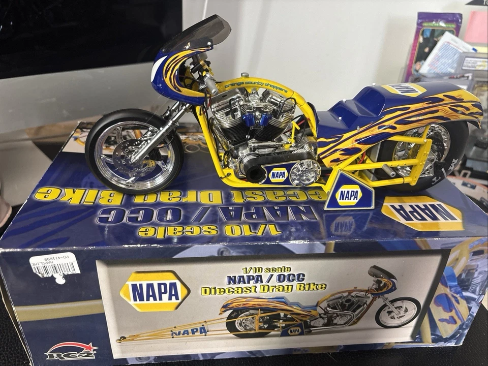 NAPA Orange County Choppers Drag Bike 1/10 Scale OCC RC2 Diecast  - Image 4 of 4
