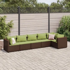 Patio Lounge Set Brown