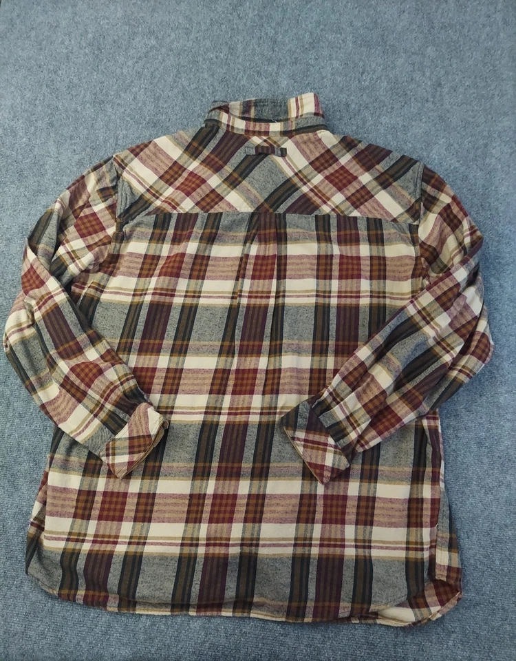 Legendary Whitetails Flannel Shirt Men 3XLT Brown Plaid Cotton Buck Camp Outdoor - Image 2 of 4