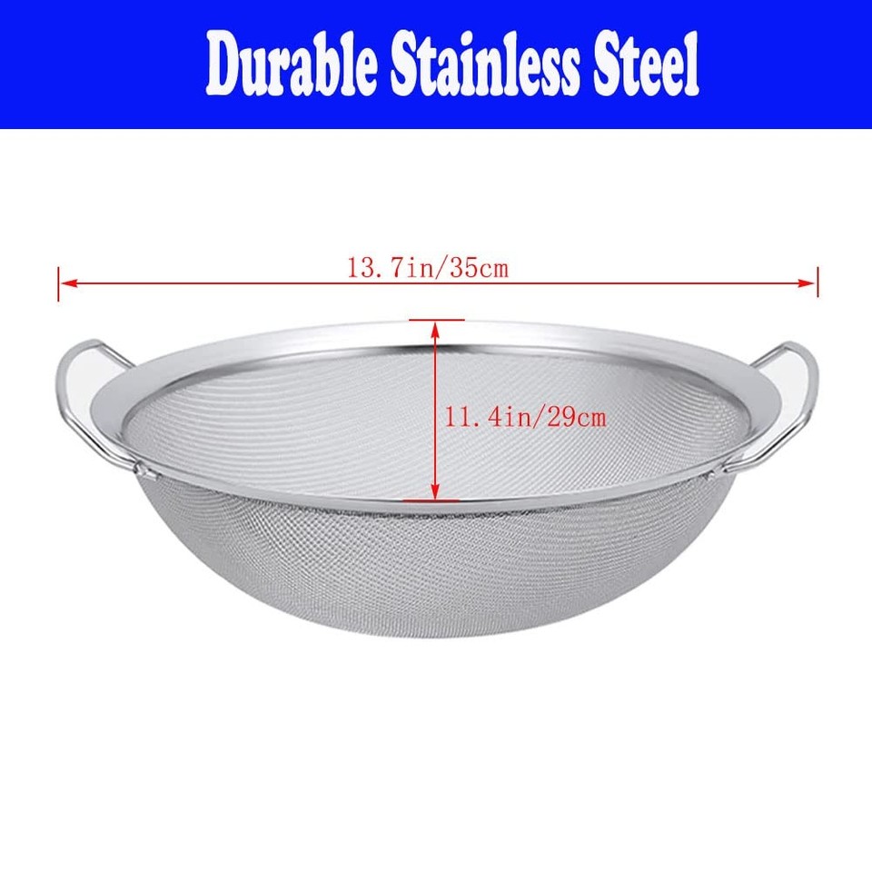 2 Pack 60 Mesh Stainless Steel Paint Strainer - Fine Mesh Paint Filter ...
