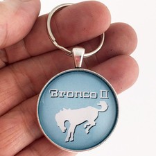 Vintage 1984-1988 Blue Ford Bronco Ii Fender Emblem Badge 1.2 Diameter Keychain