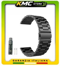 cinturino in acciaio inox per smartwatch ed orologio con toglimaglie 20mm