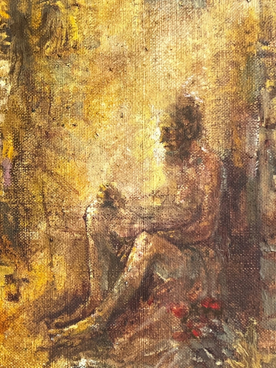 Gabriel Jozsef , Hungría , oil painting , with label of gallery