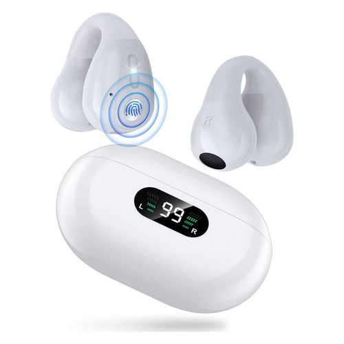 Bone Conduction Ear Earring Type Sport Clip Ear Wireless Bluetooth 5.3 Earphones - Photo 2 sur 10