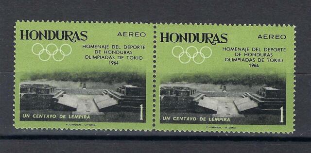 Honduras 1964 Sc# C336 Airmail Copan Olympic games Tokyo pair MNH