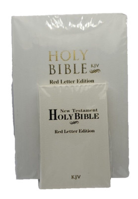 The Holy Bible King James Version White Old and New Testament KJV 2 ...