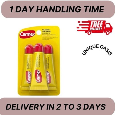 Carmex Classic Lip Balm .35oz - Original Flavor, Pack of 3