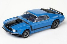 NEW AFX Mustang CLEAR   Boss 302   Blue - Mega G HO Scale Slot Car