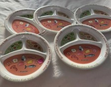 5 Pieces Portion Control Macro Diet Bariatric Control Plates Divided