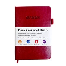 OFF-Block Dein Passwort Buch Deutsch mit A-Z Register I Organizer für Passwörter