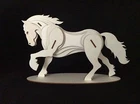 Laser Cut Wooden Horse 3D Model/Puzzle Kit