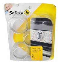 Safety 1st Clear Stove Knob Hinged Covers - Child Proof - 5 PACK- New Unopened