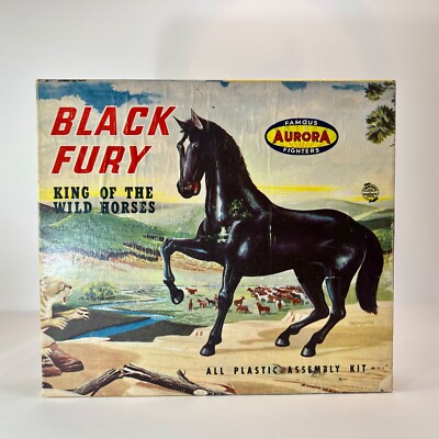 Black Fury King of the Wild Horses Famous Fighters 1958 Aurora USA Full Model