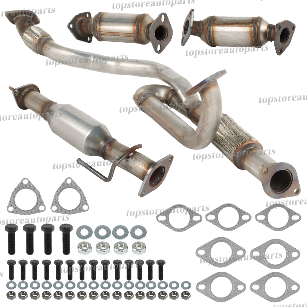 For GMC Acadia 3.6L All Three Catalytic Converters Flex Pipe 20092017