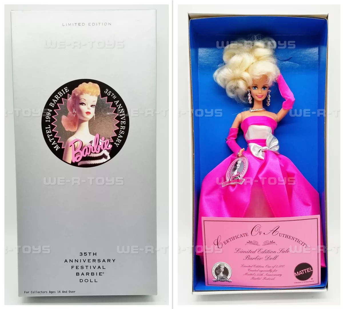 Barbie Limited Edition 35th Anniversary Festival Barbie Doll 1994 Mattel & COA Barbie Limited Edition 35th Anniversary Festival Barbie Doll 1994 Mattel & COA