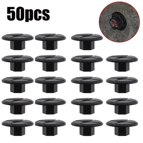 50x Clip Dado Nylon Non Filettato Plastica Foro 4mm Grande 24mm per Mercedes BMW - Foto 3 di 11