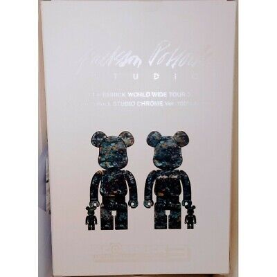 BE@RBRICK jackson pollock studio CHROME Ver 100% 400% Bearbrick medicom toy  | eBay