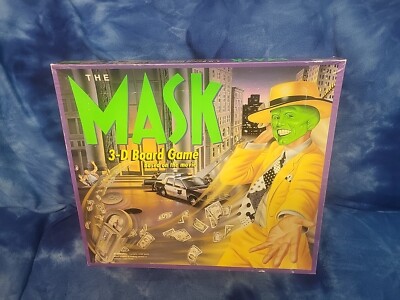 Jim Carrey's The Mask 3D Movie Board Game 1994 Parker Brothers  Action Comedy 