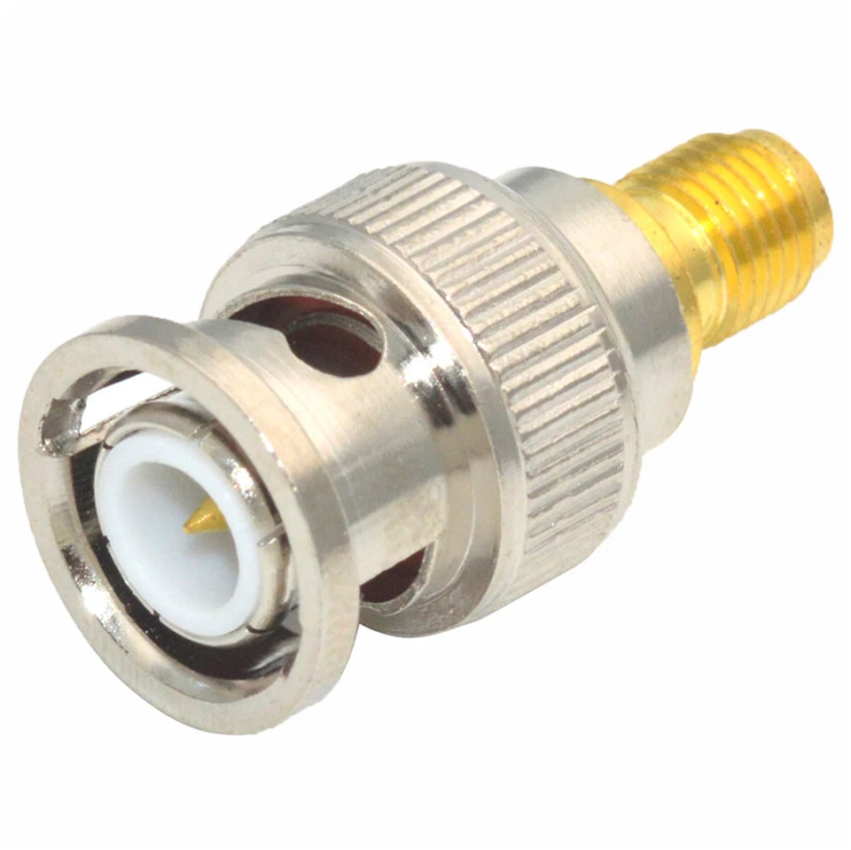 2Pcs BNC Male Plug to SMA Female Jack RF Coaxial Adapter Cable Connector NEW - Image 4 of 4