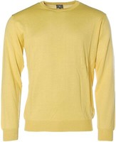 Kitaro Herren Strick Rundhals-Pullover Gelb M X5171