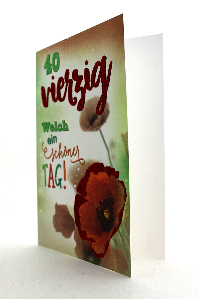 Kurt Eulzer Geburtstags Karte 40 Gruß Klapp Glückwunschkarte 40 Frau
