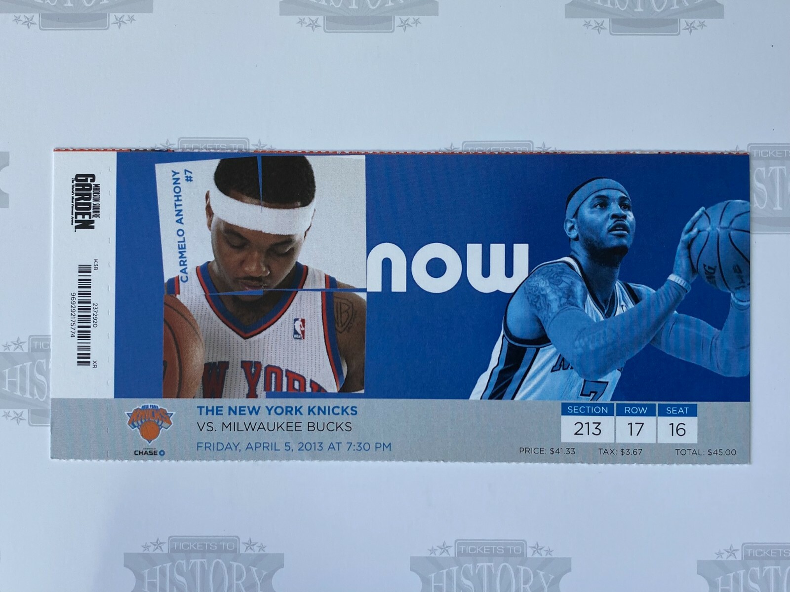 2013 Milwaukee Bucks at New York Knicks Ticket 4/5/13 eBay