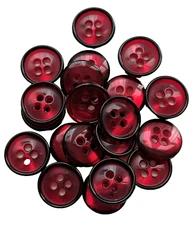 B 13. LOT OF 20 VINTAGE RED BUTTONS (5 cts) 14 mm.