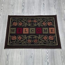 Welcome Doormat Outdoor Heavy Duty 20" X 30" Home Door Mat Beige Multicolor USA