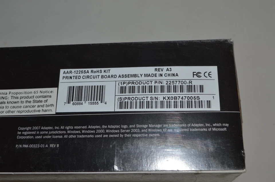 *TC* ADAPTEC RAID AAR-1225SA ROHS KIT PRINTED CIRCUIT BOARD ASSEMBLY NEW (FAS81) - Image 3 of 3
