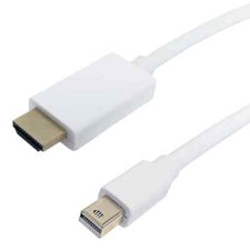 W-1983-1PK-10FT   White 10' Mini Displayport Male to HDMI Male Cable