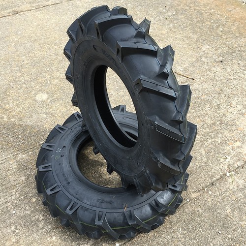 Two New 4.008 Lug Heavy Duty Tiller Tires Garden Tractor Tires 4008