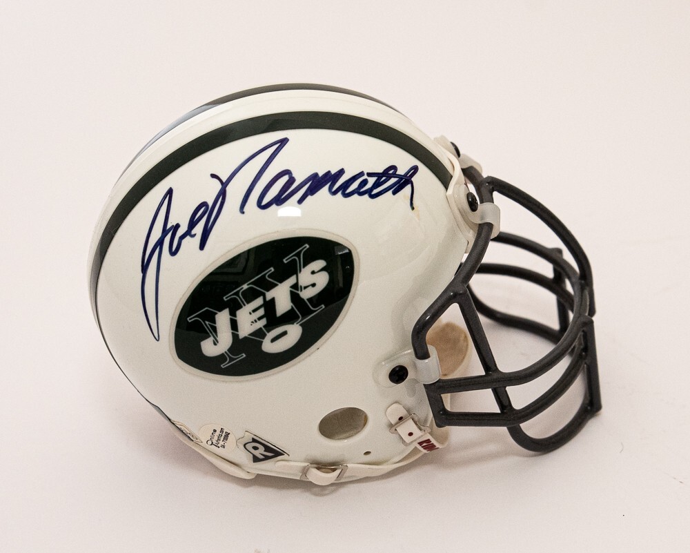 Joe Namath Autographed Signed New York Jets , - mini helmet - COA incl. 