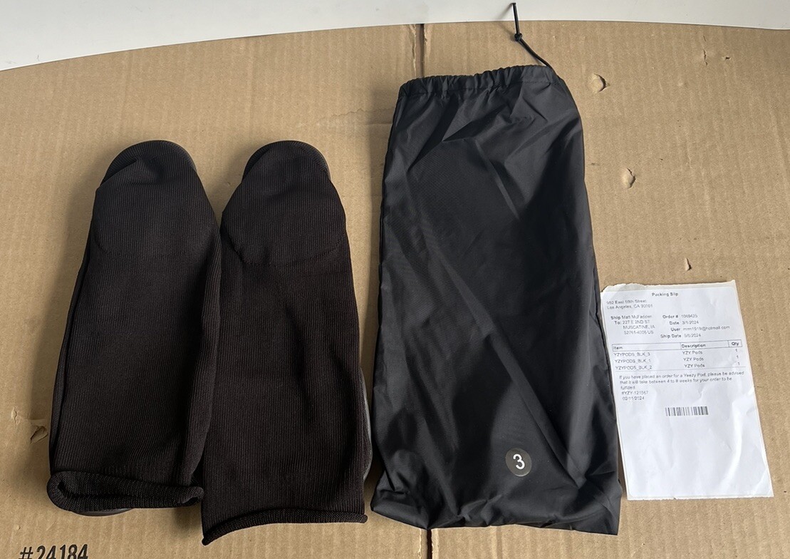 NEW Yeezy Pod Sock Shoes Black Sz Size US Men's 11 13 Kayne