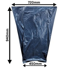 PREMIUM Heavy Duty Black Sack | 90 Litres | 25 Microns Thickness | Tracked D