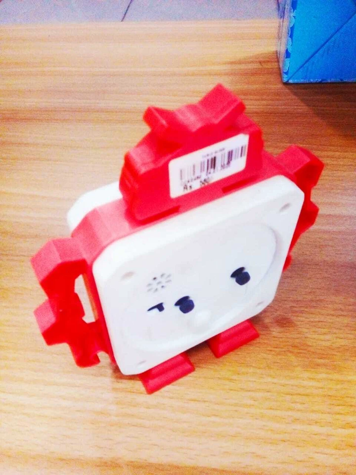 Alarm Clock Square Cute Battery Bedside Desk Low Noise Quiet Portable Home Decor - Image 4 of 4