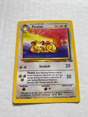 1995 persian pokemon card value Vintage cards have unmatched cozy vibes . . . . . . #pokemon #pokemoncards #pokemoncommunity #pokemontcg #tcgcommunity Persian 42/64 Jungle Regular for