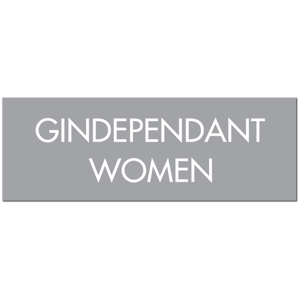 Gindependant Woman Grey and Silver Metallic Foil Wooden Plaque Wall Hanging Sign