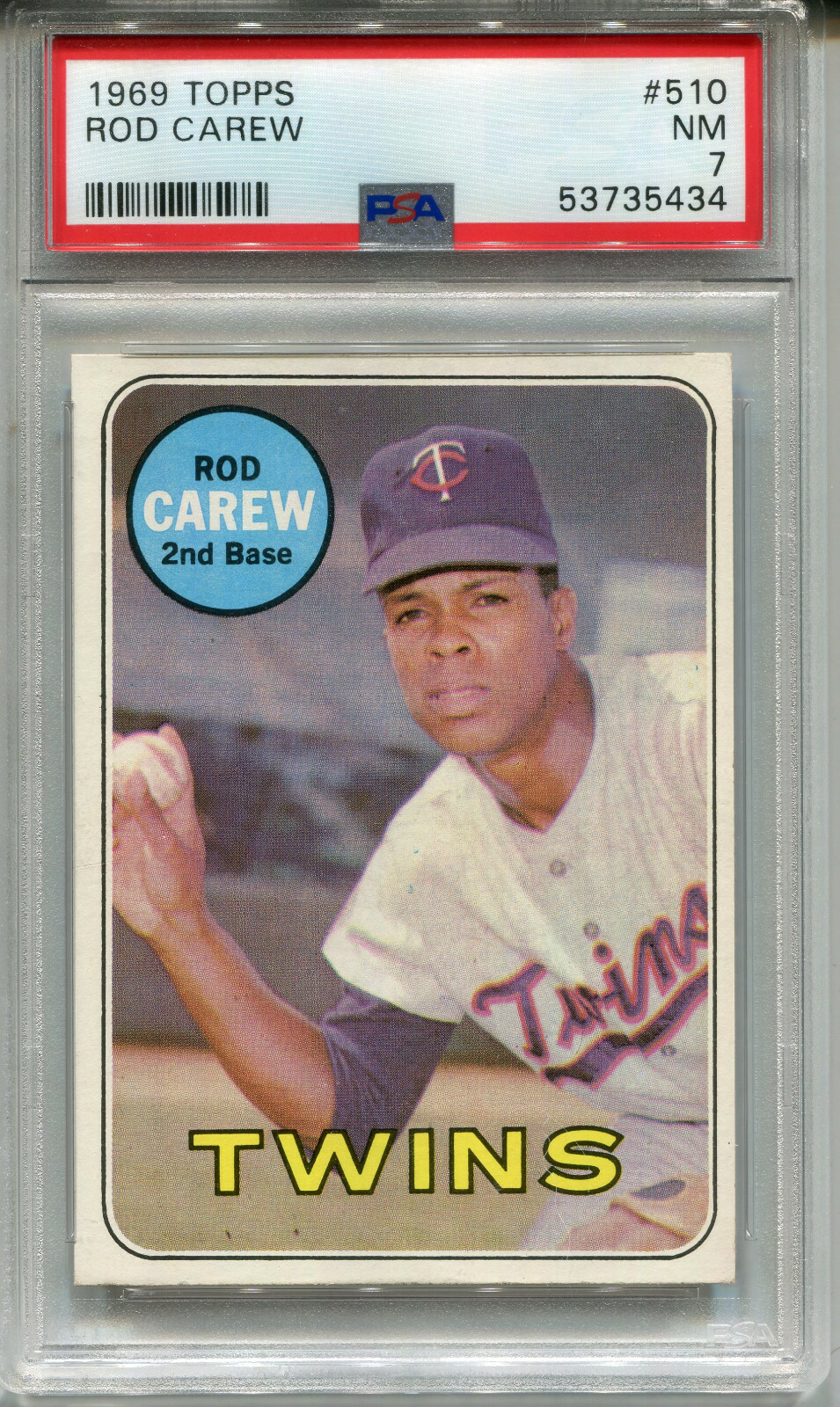 1969 Topps #510 Rod Carew PSA 7 NM Minnesota Twins