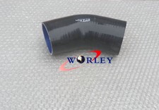 BLACK Silicone Hose 45 degree Bend Elbow 3 inch 76mm Silicon Intake Tube pipe