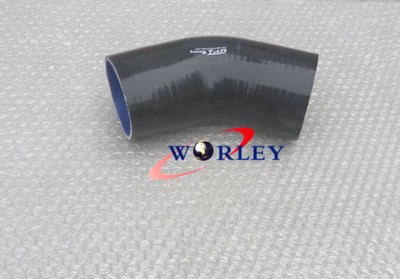 BLACK 70mm 2.75'' 2-3/4 inch Silicone Hose 45 Degree Elbow Bend Coupler hose pipe