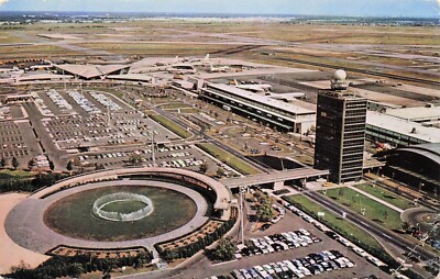 John F. Kennedy International Airport Carle Place Queens NY Vtg Postcard E46