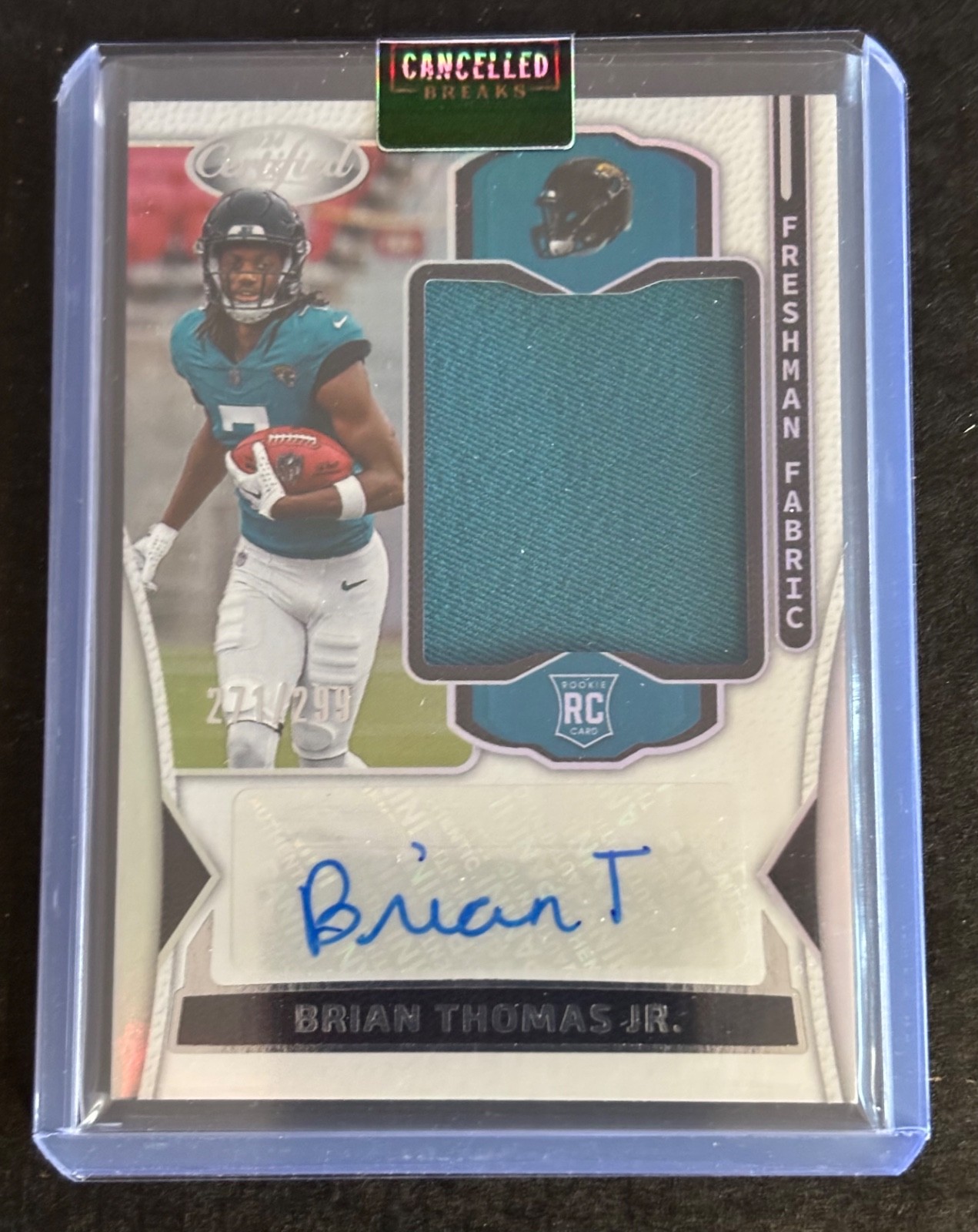 2024 Panini Certified BRIAN THOMAS JR Freshman Fabric RC Auto RPA 271/299
