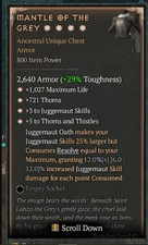 ☀️☀️☀️☀️DIABLO 4💦SEASON 12🔥MANTLE OF THE GREY🔥4GA-MAX 12% ASPECT