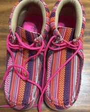 Blazin Roxx  Girl's Lace Up Casual Tan & Pink Shoes Size 2